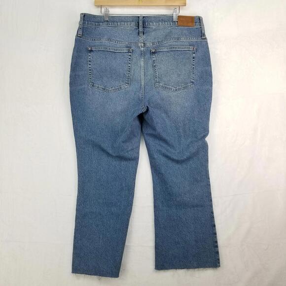J. Crew 9" Demi‎ Bootcut Crop Jeans 33 High-rise Raw Hem Boot Jean - Picture 2 of 14